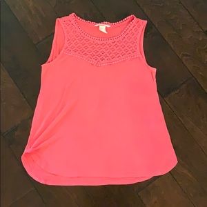 H&M pink soft no sleeve